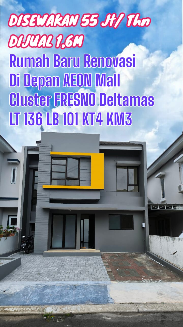 DiSewakan Rumah di Fresno Deltamas Cikarang
